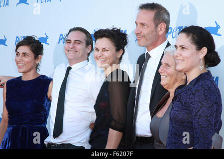 PETA 35th Anniversary Bash im Hollywood Palladium - Ankünfte mit statt: Summer Phoenix, Joaquin Phoenix, Rain Phoenix, Jeffrey Weisberg, Arlyn Phoenix, Liberty Phoenix wo: Los Angeles, California, Vereinigte Staaten von Amerika als: 30 Sep 2015 Stockfoto