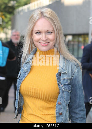 Michelle Hardwick außerhalb ITV Studios mit: Michelle Hardwick Where: London, Vereinigtes Königreich bei: 2. Oktober 2015 Stockfoto