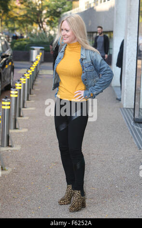 Michelle Hardwick außerhalb ITV Studios mit: Michelle Hardwick Where: London, Vereinigtes Königreich bei: 2. Oktober 2015 Stockfoto