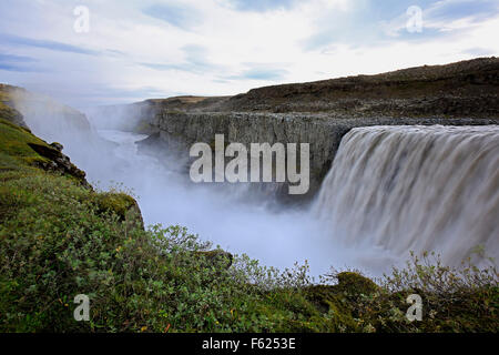 Dettifoss Wasserfälle in der Nähe von Reykjahlid, Island Stockfoto