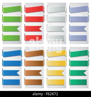 Reihe von bunten Bändern. Stock Vektor