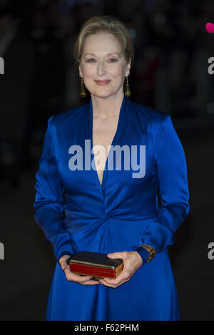 Gast besucht die BFI London Film Festival Premiere der Suffragetten im Odean am Londoner Leicester Square am 7. Oktober 2015 Featuring: Meryl Streep Where: London, Vereinigtes Königreich: 7. Oktober 2015 Stockfoto