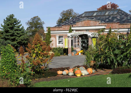 Perkins-Besucherzentrum & Shop, Wave Hill öffentlichen Garten in der Bronx, New York, USA Stockfoto