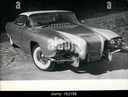 1959 - spezielle Cadillac für Raymond Loewy Ã ¢ Â '¬' Paris Friseur Raymond Loewy hatte dieses Special vorgenommenen Cadillac für seinen persönlichen Gebrauch bestellen. Diese Cadillac erscheint auf der Motor Show im Grand Palais Anfang Oktober öffnen. Sept. 11/59 © Keystone Bilder USA/ZUMAPRESS.com/Alamy Live-Nachrichten Stockfoto