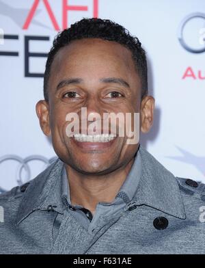 Los Angeles, CA, USA. 10. November 2015. Hill Harper im Ankunftsbereich für GEHIRNERSCHÜTTERUNG Herzstück Gala Vorführung beim AFI Fest, TCL Chinese 6 Sälen (ehemals Grauman), Los Angeles, CA 10. November 2015. Bildnachweis: Dee Cercone/Everett Collection/Alamy Live-Nachrichten Stockfoto