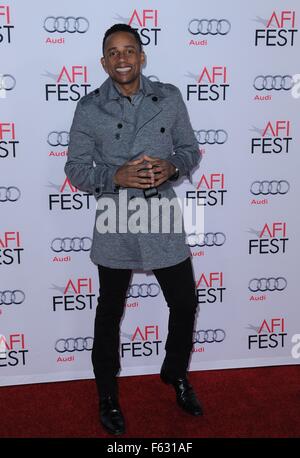 Los Angeles, CA, USA. 10. November 2015. Hill Harper im Ankunftsbereich für GEHIRNERSCHÜTTERUNG Herzstück Gala Vorführung beim AFI Fest, TCL Chinese 6 Sälen (ehemals Grauman), Los Angeles, CA 10. November 2015. Bildnachweis: Dee Cercone/Everett Collection/Alamy Live-Nachrichten Stockfoto