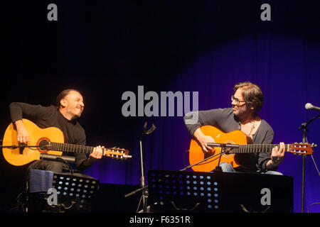 Al Di Meola einer renommierten amerikanischen jazz-Fusion-Gitarrist auf der Bühne der 19. Jazz Fest Sarajevo Stockfoto