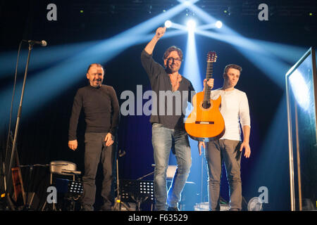 Al Di Meola einer renommierten amerikanischen jazz-Fusion-Gitarrist mit seinem Trio auf der Bühne der 19. Jazz Fest Sarajevo Stockfoto