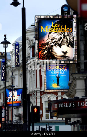 London, England, Vereinigtes Königreich. Theater in Shaftesbury Avenue Stockfoto