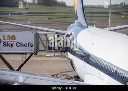 Boeing 737-73A von Jet Airways mit Anmeldung VT-JNS am Flughafen Brüssel Stockfoto