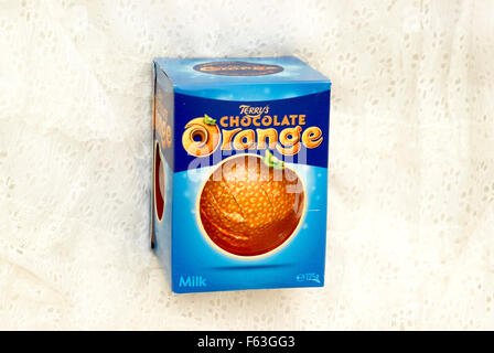 Ein Terry Chocolate Orange (ein Genuss Weihnachten) Stockfoto