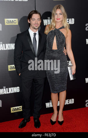 "The Walking Dead" sechsten Staffel Premiere und Ultimate Fan-Veranstaltung im Madison Square Garden - Ankünfte mit: Tom Payne wo: Manhattan, New York, Vereinigte Staaten, wann: 9. Oktober 2015 Stockfoto