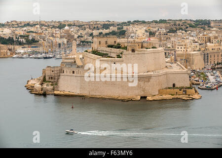 Fort St. Angelo, Birgu, Valletta, Malta Stockfoto