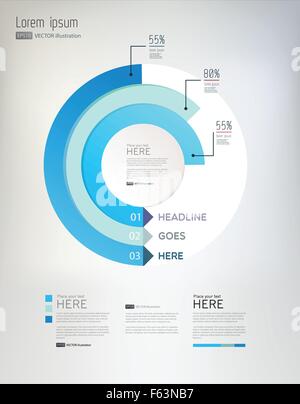 Vektor, moderne, abstrakte Infografiken Elemente. Stock Vektor