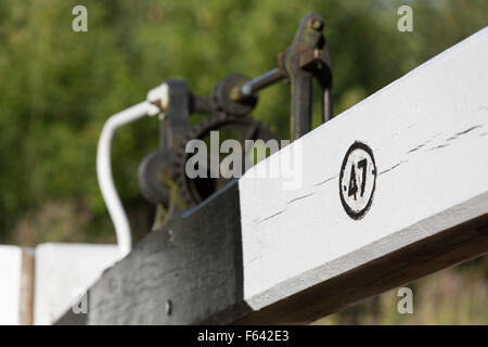 UK, Tardebigge, Schleusen, 47 an der Tardebigge Sperre Flug auf der Birmingham zu Worcester-Kanal zu sperren. Stockfoto