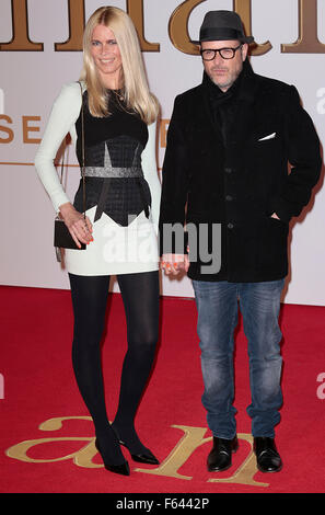 14. Januar 2015 - London, England, UK - Claudia Schiffer und Regisseur Matthew Vaughn besuchen Kingsman: The Secret Service Welt Prem Stockfoto