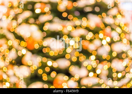 abstrakte Weihnachten Hintergrund mit defokussierten Lichter Stockfoto