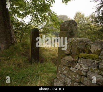 Die Ruinen und die Umgebung von JEEMS Hall, Tockholes, Lancashire. Stockfoto