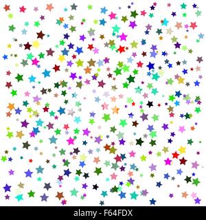 Reihe von bunten Sternen Stock Vektor