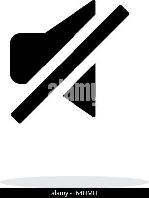 Schalten Sie einfach Soundsymbol auf weißem Hintergrund. Stock Vektor