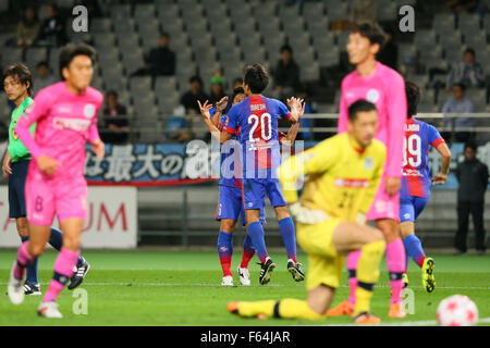 Ajinomoto Stadion, Tokio, Japan. 11. November 2015. FCFC Tokio team Gruppe (FC Tokio), 11. November 2015 - Fußball: des 95. Kaisers Cup alle Japan Football Championship Runde 16 match zwischen F.C. Tokyo 2-0 Mito Hollyhock Ajinomoto Stadion, Tokio, Japan. © YUTAKA/AFLO SPORT/Alamy Live-Nachrichten Stockfoto