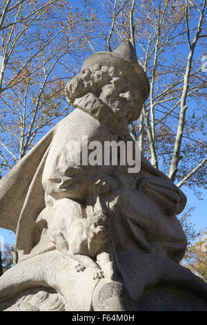 Mutter Gans Statue, Central Park im Herbst, NYC Stockfoto