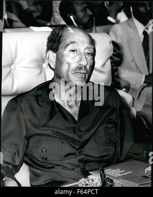 1978 - Sadat Ägypten: Anwar El-Sadat, Präsident der Arabischen Republik Ägypten. © Keystone Bilder USA/ZUMAPRESS.com/Alamy Live-Nachrichten Stockfoto
