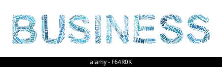Geschäftswelt in Tag-cloud Stockfoto