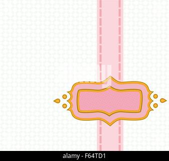 Vektor-Rahmen mit Multifunktionsleiste von rosa über weiß Stock Vektor