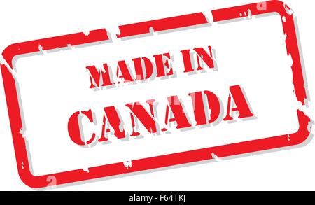 Roter Stempel Vektor der Made In Canada Stock Vektor