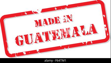 Roter Stempel Vektor gemacht In Guatemala Stock Vektor