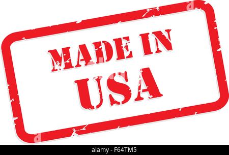 Roter Stempel Vektor der Made In USA Stock Vektor