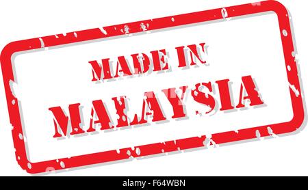 Roter Stempel Vektor von Made In Malaysia Stock Vektor