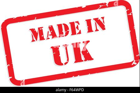 Roter Stempel Vektor der Made In UK Stock Vektor
