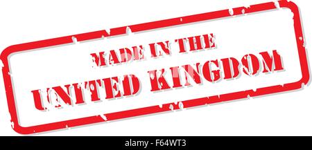Roter Stempel Vektor der Made In the UK Stock Vektor
