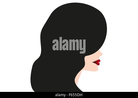 Silhouette Frau Modestil, Abbildung Stock Vektor