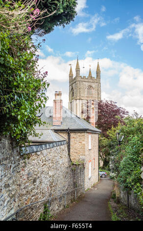 Fowey Parish Church, Cornwall, England, Vereinigtes Königreich Stockfoto