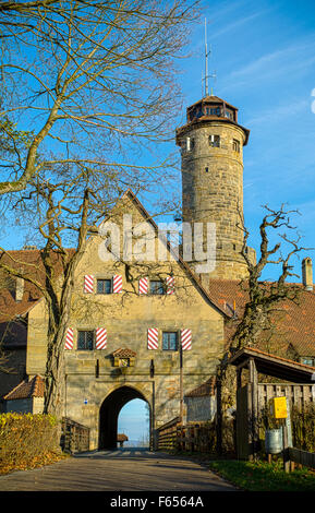 Schloss Altenburg in Bamberg vom Eingang. Stockfoto