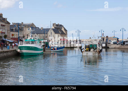 Die Fischerei Dorf von Port En Bessin in der Normandie Stockfoto