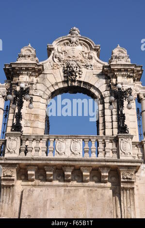 Stein-Tor in der Budaer Burg in Budapest Stockfoto