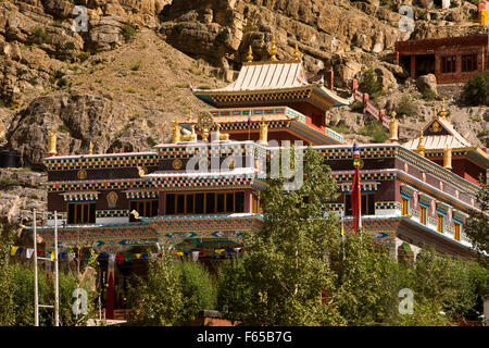 Indien, Himachal Pradesh, Spiti, Kaza 2009 Sakya-Tangyud (Tenggyu)-Kloster Stockfoto