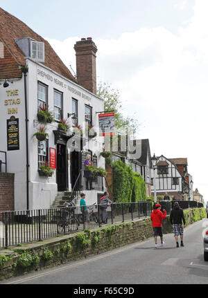 Das historische Gasthaus Hirsch, Allerheiligen Straße, Hastings, East Sussex, England, UK, GB Stockfoto