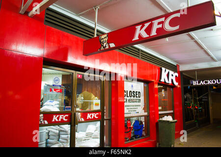 Sydney Australia 24 Oktober 2015 Kfc Fast Food Restaurant In Der Vorstadt Von Sydney Lindfield Gesehen Wegen Renovierungsarbeiten Geschlossen Stockfotografie Alamy
