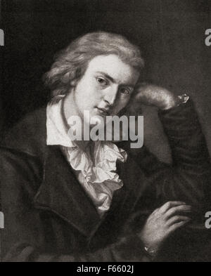 Johann Christoph Friedrich von Schiller, 1759-1805.  Deutscher Dichter, Philosoph, Historiker und Dramatiker.  Sehen hier im Alter von 27. Stockfoto