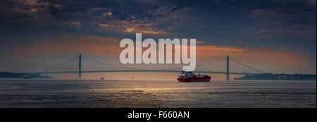 Die Verrazano Bridge - Gateway nach New York Stockfoto