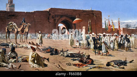 Les Derniers Rebelles, Scène d ' Histoire Marocaine - die letzten Rebellen, marokkanische Geschichte Szene 1880 Benjamin-Constant 1845 - 1902 Frankreich Französisch Stockfoto