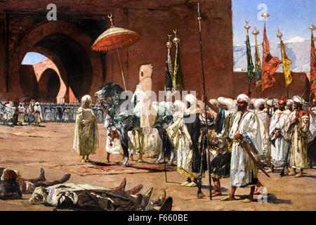 Les Derniers Rebelles, Scène d ' Histoire Marocaine - die letzten Rebellen, marokkanische Geschichte Szene 1880 Benjamin-Constant 1845 - 1902 Frankreich Französisch (Detail) Stockfoto