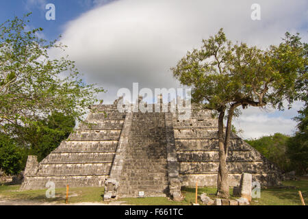 Maya-Ruinen von Chichen Itza, Tinum Gemeinde, Bundesstaates Yucatán, Mexiko. Stockfoto