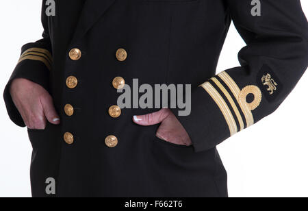 Weibchen Lt Commander Marine-Offizier in uniform Stockfoto