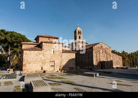 Seu d'Egara. Monumentalen Kirchen Terrassa. Sant Pere, Sant Miquel und Santa Maria Kirche. Vorromanische. Stockfoto